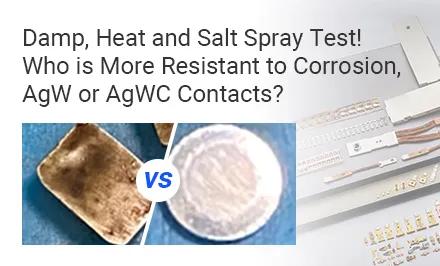 Prueba de humedad, calor y niebla salina ¿Quién es más resistente a la corrosión, los contactos AgW o AgWC?