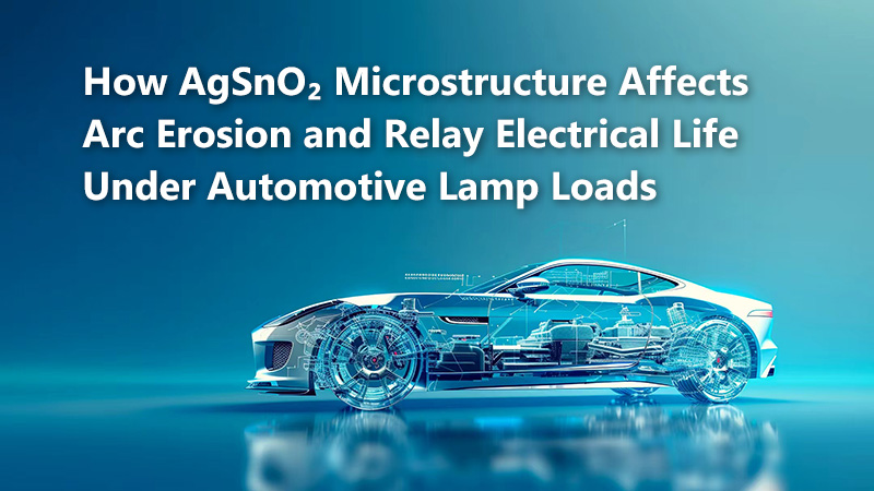 Cómo influye la microestructura del AgSnO₂ en la erosión por arco y en la vida útil eléctrica de los relés bajo las cargas de las luces de...