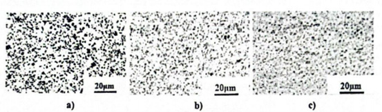 Comparación de la microestructura de materiales con diferentes contenidos de óxido.